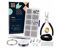 Foxoo Sieraden Maken Set - DIY Sieradenmaakset met Tang, Pincet en 871 Onderdelen