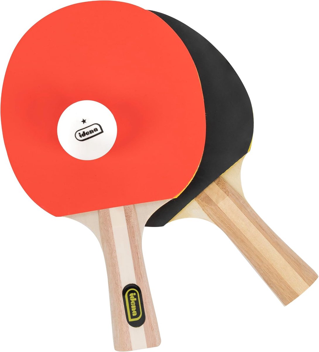 Thijox - 4-delige Tafeltennisset voor Gevorderde Spelers met 2 Rackets, 2 Witte 1-Sterren Ballen en Draagtas voor Spontane Wedstrijden in Tuin, Kantoo