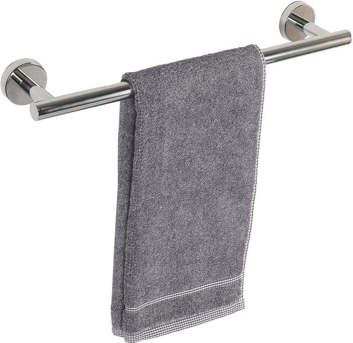 Handdoekenhouder 40 cm van RVS SUS 304 - Wandmontage Handdoekenrek voor Badkamer en Keuken, Gepolijst Zilver, Duurzaam en Stijlvol