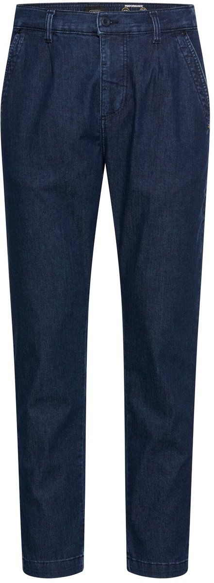 camel active Casual chino met Relaxed Fit in denimlook - Maat menswear-34/32 - Indigoblau