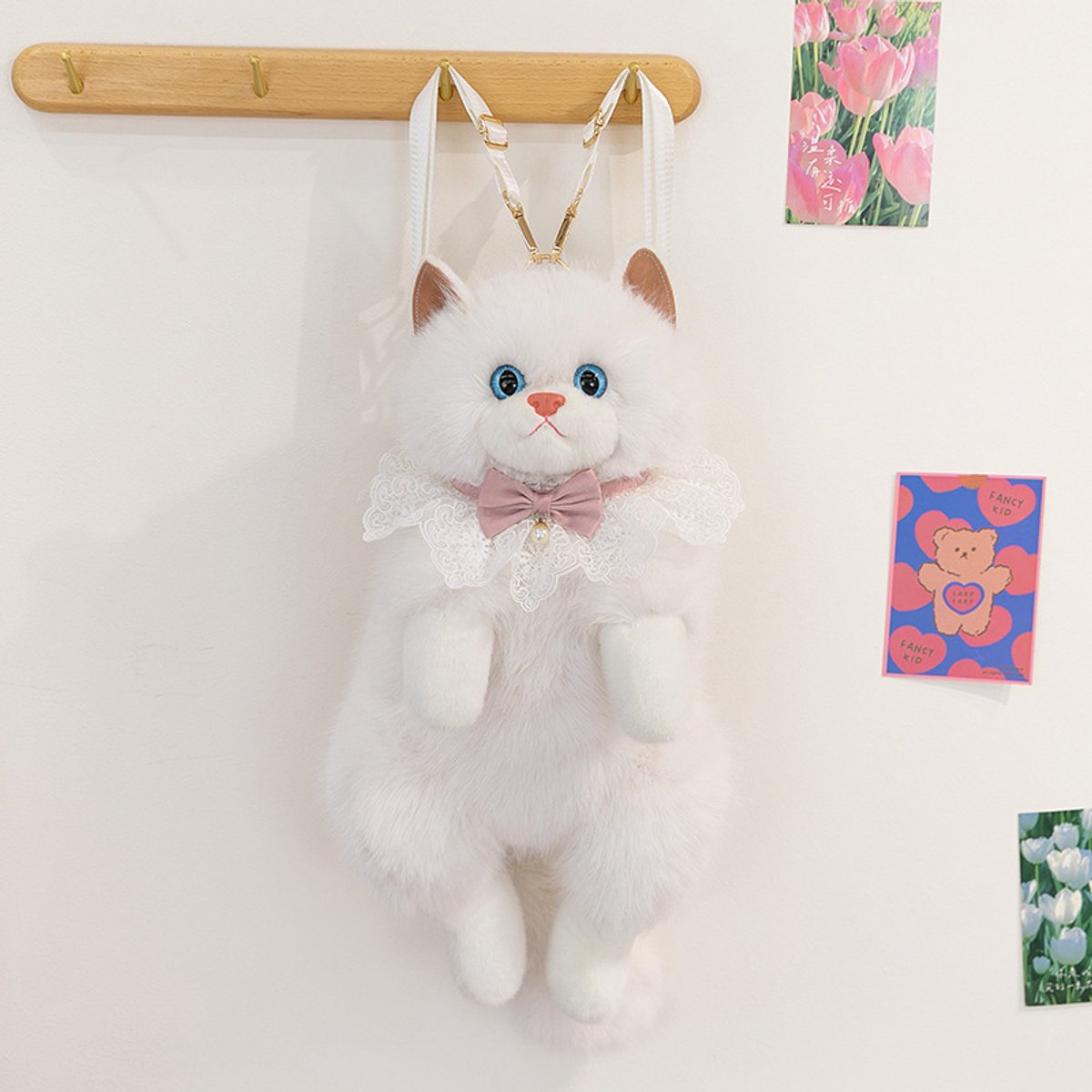 Pluche Kat Rugzak Knuffel – Zachte Rugtas Kinder en Volwassen – 50cm