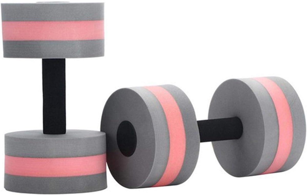 Water Dumbbells - Aqua Gewichten - Water Aerobics - EVA Foam Materiaal - 270mm Lengte - Grijs