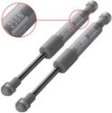 Twee SOTECH gasdrukdempers, 250 N, grijs en zilver.