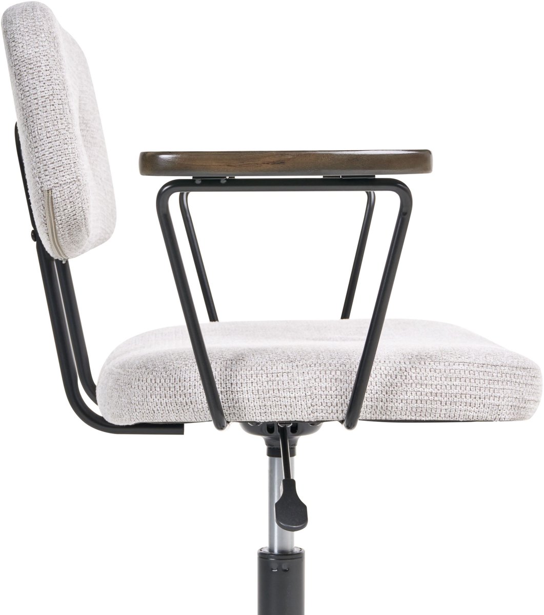 ALGERITA - Bureaustoel - Lichtgrijs - Polyester