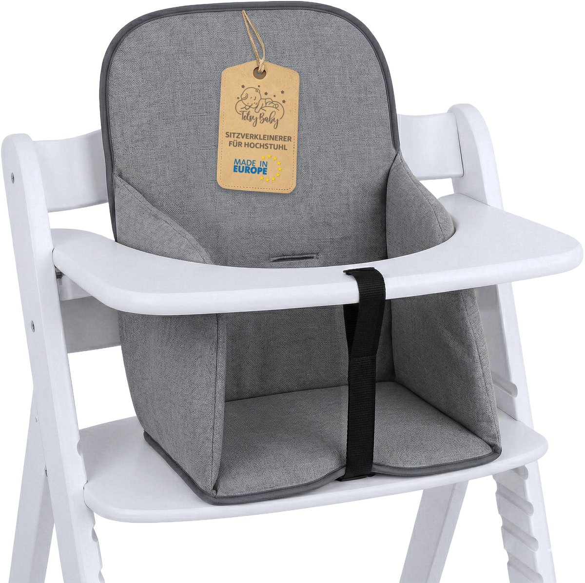 Verkleiningskussen Kinderstoel High Chair Seat Reducer - Universele Bekleding Hauck Stokke Babystoel Zitkussen Voedingstoel Cover Stoelopvulling Grijs