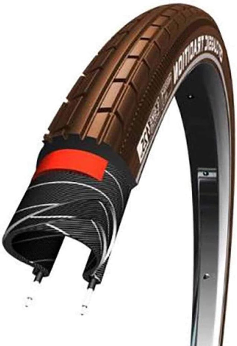 Fietsband - Stadsband - Veilig Fietsen - Reflecterende Streep - 28x1.75 - Bruin