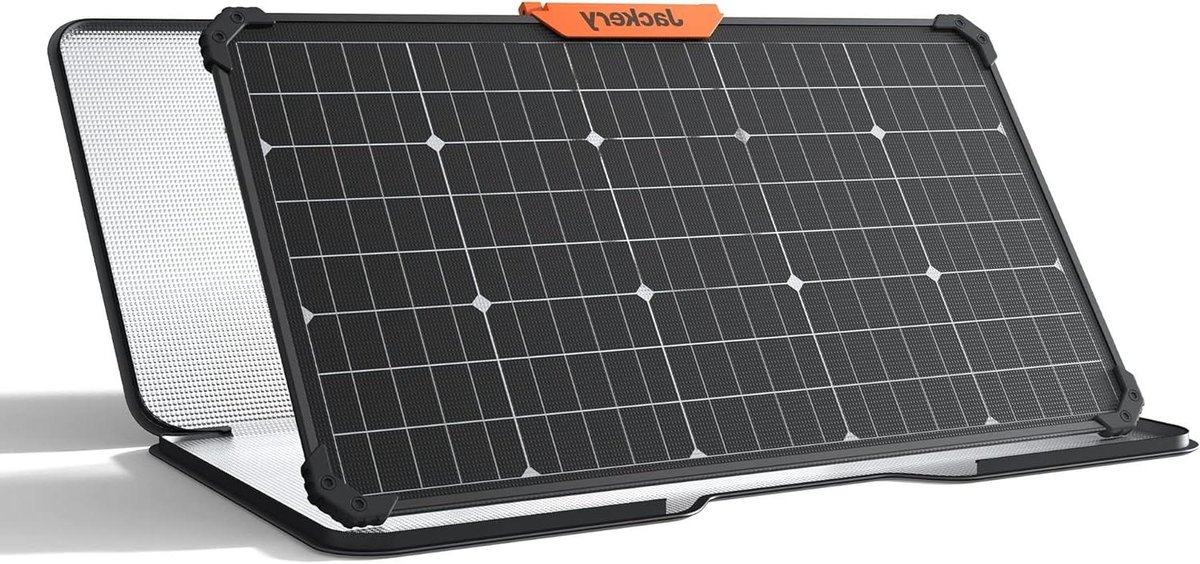 Draagbaar Zonnepaneel - Opvouwbaar Paneel - Energie Opwekken - Dubbelzijdig Ontwerp - 80 Watt - Grijs