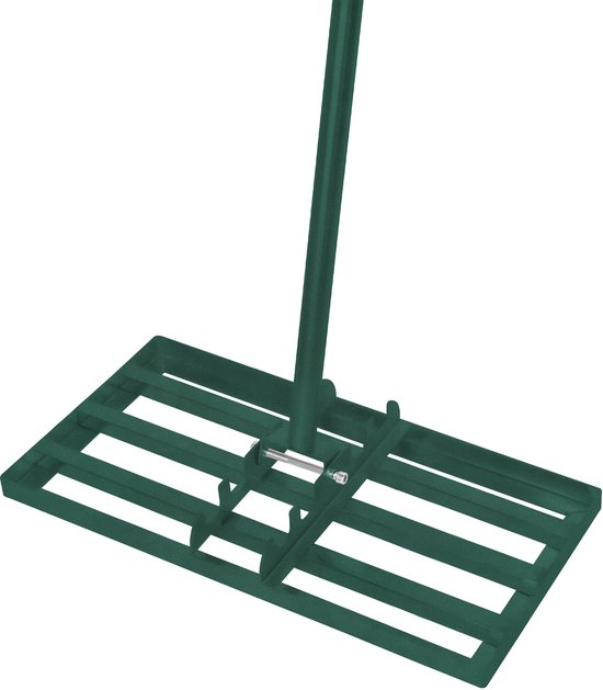 Grastrimmer Hark, Egaliseerhark, Gras leveler, Golf Grashark met Handvat voor het Egaliseren van Grasoppervlakken 50x25cm, Groen — afbeelding 2
