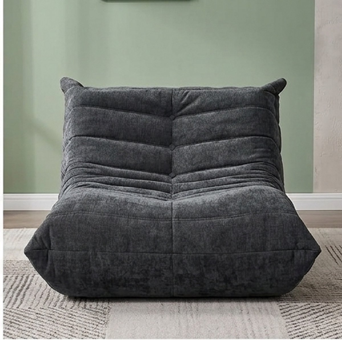Luxe Lounge Zitzak Fauteuil met - Grijs - Novihome