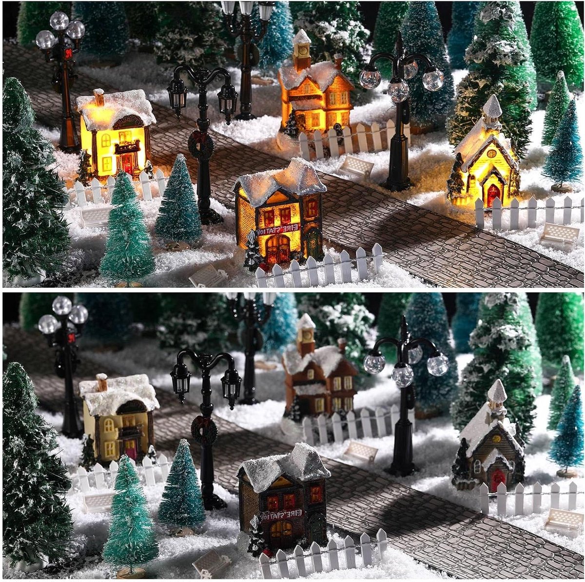 27-delige Set Kerstdorp Accessoires met LED Verlichting – foto 8