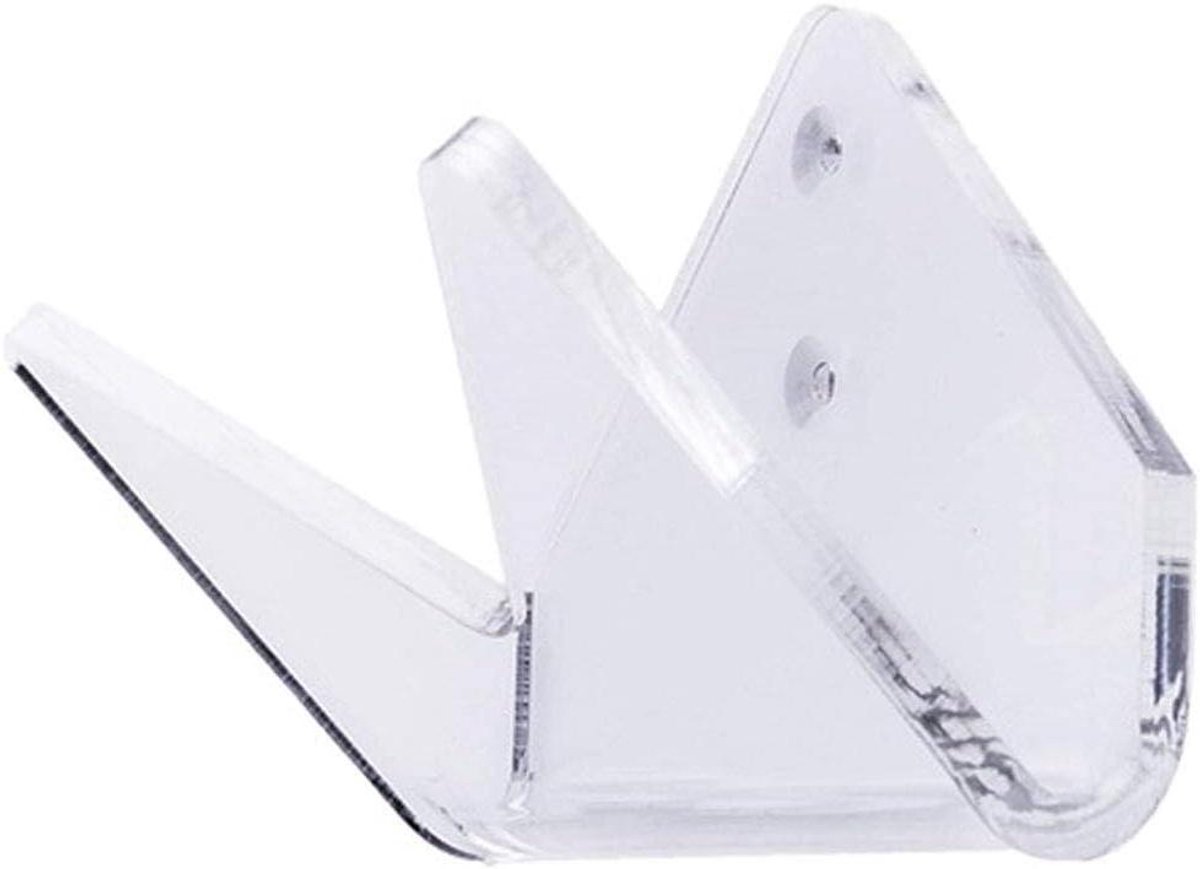 Skateboard Muurbeugel Display Rek Opslag Tonen Stevig Acryl 13x8x5 cm Transparant