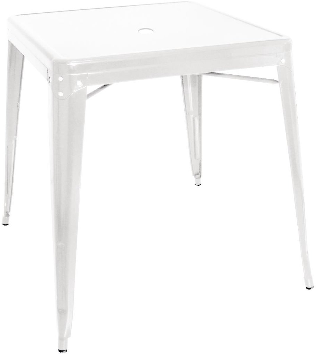 Bolero Bistro Vierkante Stalen Tafel Wit 668 mm (enkel)
