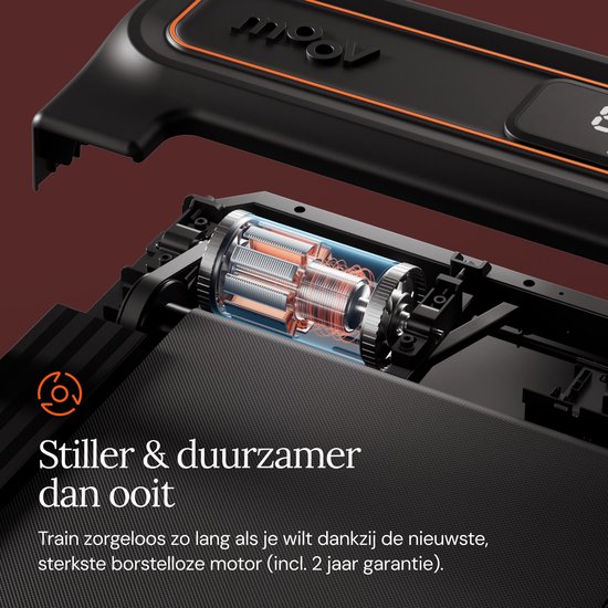 Detailopname van de motor van een stille, duurzame loopband