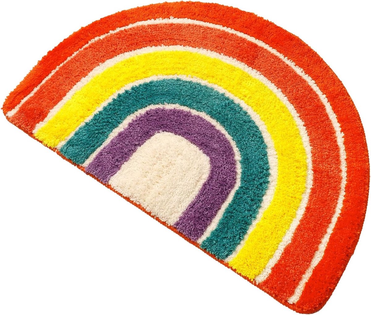 Zachte en Absorberende Badmat in Regenboogvorm, Antislip Badkamervloer Mat, Machinewasbaar en Ideaal voor Bad en Slaapkamer