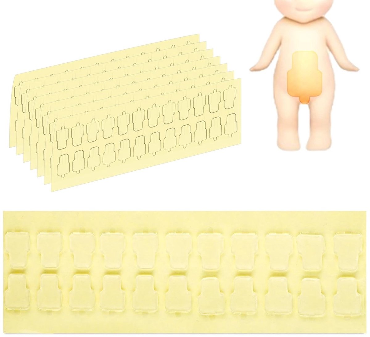 192 Stuks Dubbelzijdige Transparante Plakband voor Poppen, Verwijderbare Gel Plakpads en Klevende Putty voor Creatieve Projecten