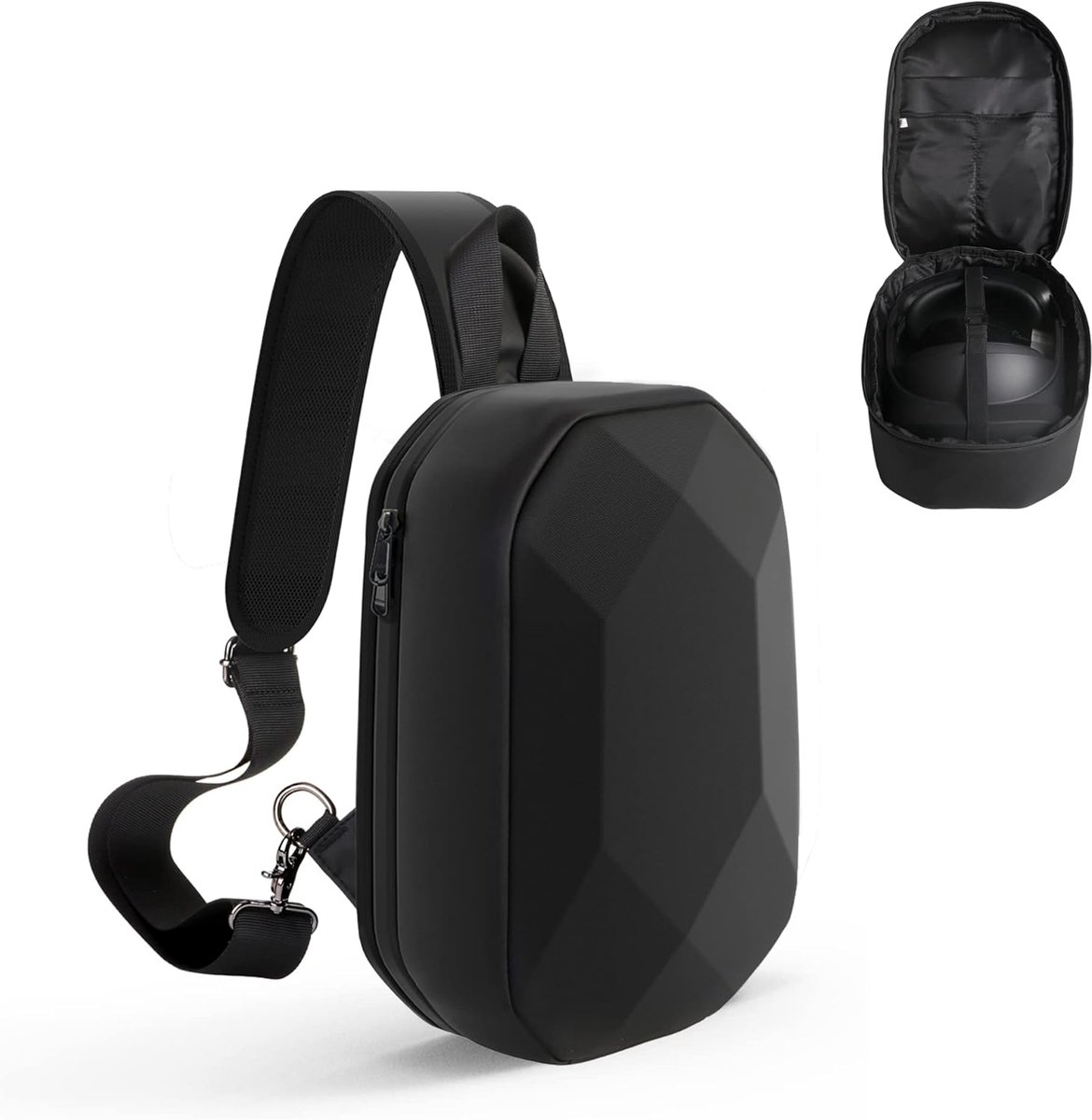 Thijox - Draagtas voor VR-headset Meta Quest 3/2 - Robuste Reisetui, EVA-bescherming, Rugzak voor Elite Strap, Gamepad en Accessoires, Ideaal voor Rei