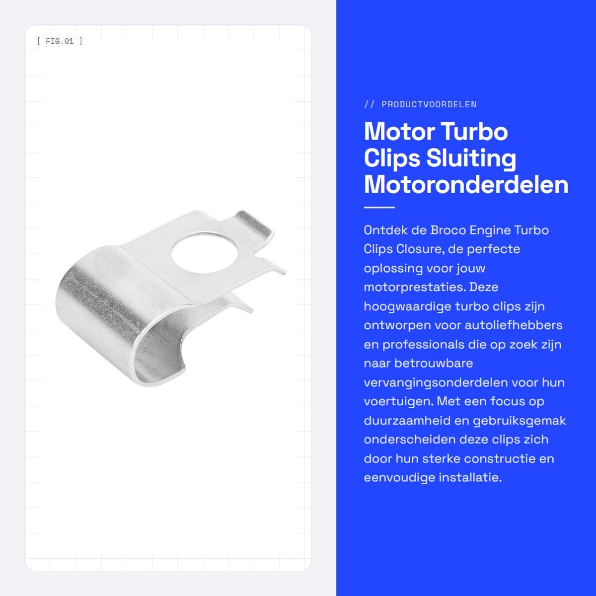 Dailygoods- Turbo Clips Hoogwaardige Kwaliteit - Motor Turbo Klemmen - Eenvoudig te Installeren - Duurzaam Materiaal - Lange Levensduur - Geschikt voor Vervanging - Turbo Klem