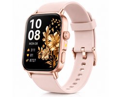 Smartwatch Dames & Heren – 2.0" HD Touchscreen – Bluetooth Bellen – 4 Bandjes Incl. – Hartslagmeter, SpO₂ & Slaapmonitor – IP68 Waterdicht – 136 Sportmodi – 450mAh Batterij – SOS & Zaklamp – Samsung & iPhone