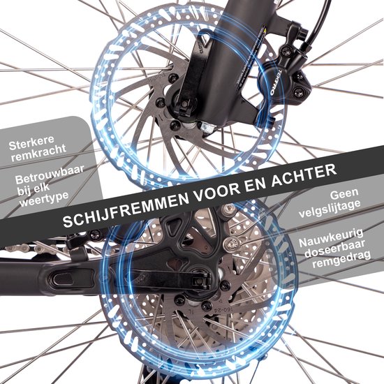 SAXXX 28 inch Comfort E-bike - 250W middenmotor - 522Wh geïntegreerde uitneembare accu - tot 100 km bereik - lekbestendige banden - LED verlichting - bagagedrager en spatborden - ideaal voor woon-werkverkeer en toertochten - zilver van Saxxx — afbeelding 2