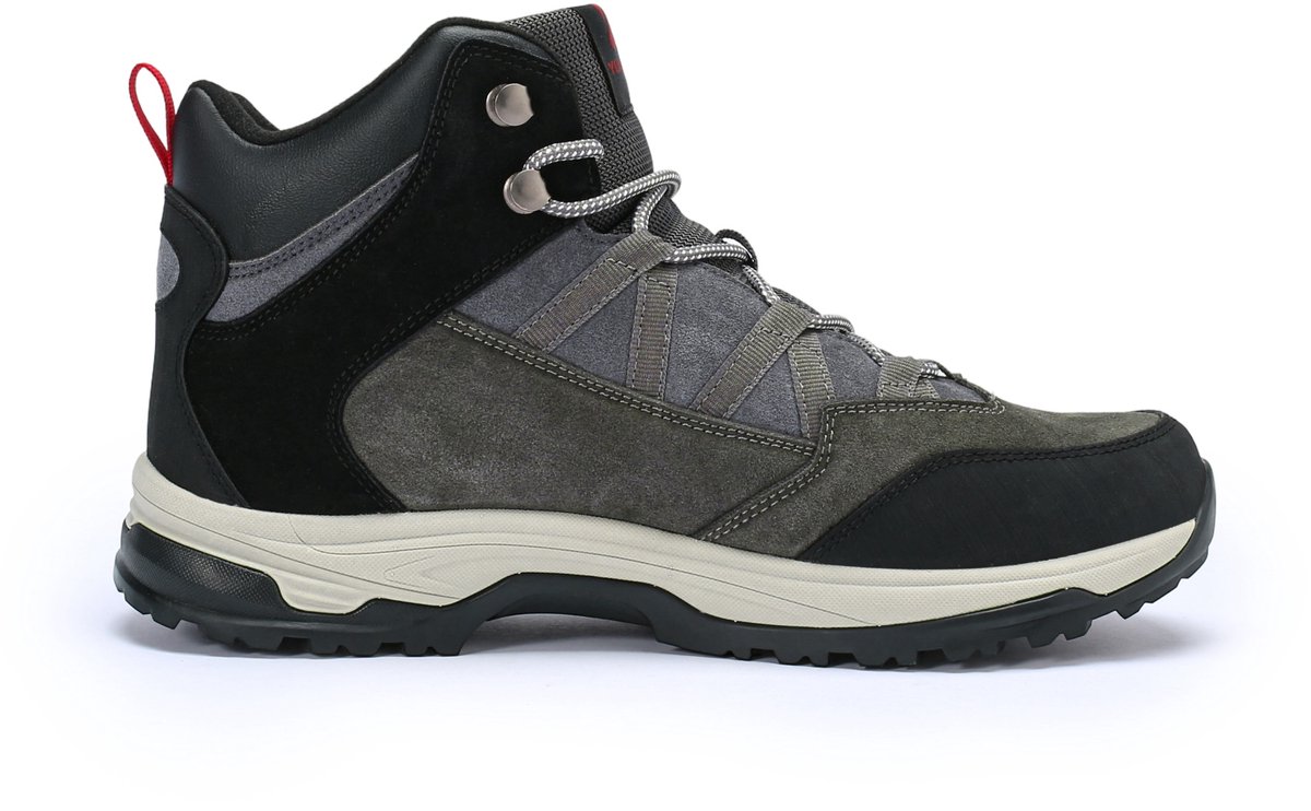 YOUTHUP Heren SUEDE Wandelschoenen Halfhoge Warm Antislip 45 Grijs