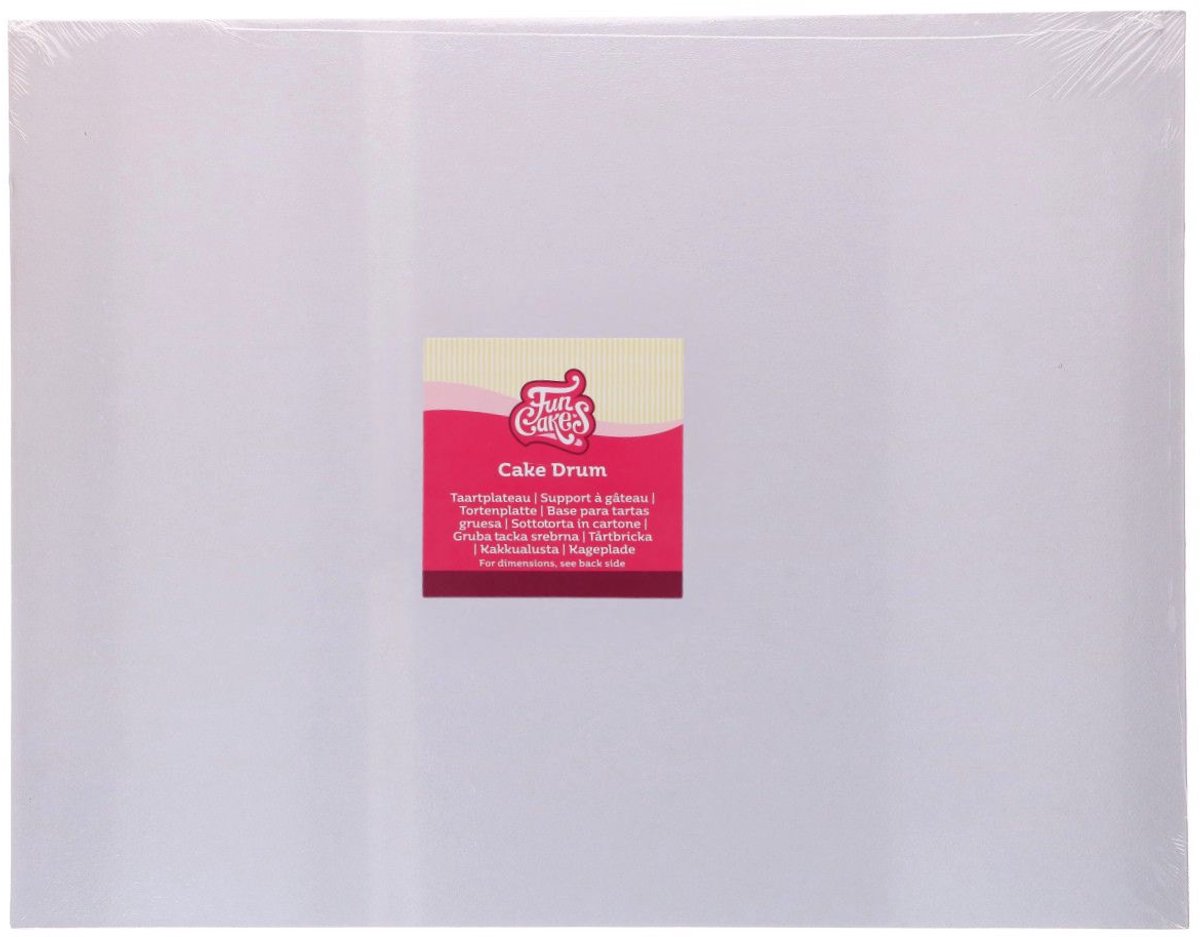 FunCakes Cake Drum Rechthoek Wit 45x35cm