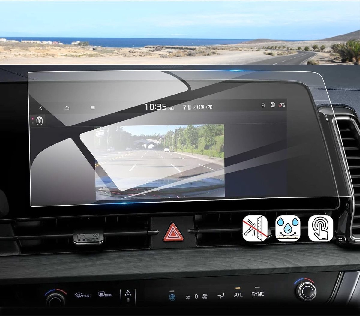 Navigatiescherm Beschermfolie voor Kia Sportage NQ5 2022-2024, 9H Krasbestendige Tempered Glass, 12.3 Inch GPS Scherm Bescherming en Antivingerafdruk Technologie