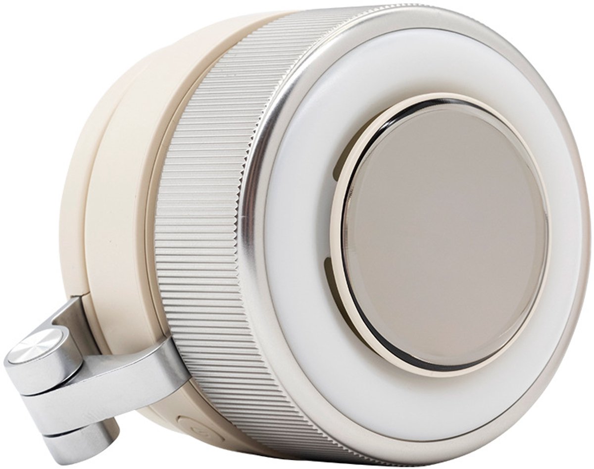Draagbare 4-in-1 magnetische clip-on ventilator met ringvormig invullicht, oplaadbare 2000 mAh-accu en 100 instelbare snelheden – persoonlijke koelventilator voor buiten en selfie-verlichting