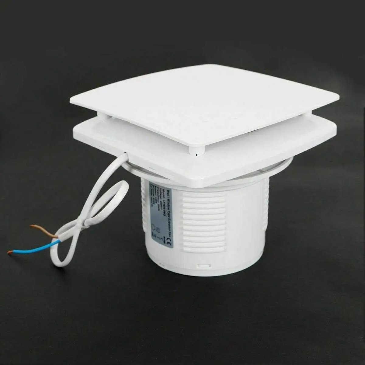 Wandventilator - Afzuigventilator - Ventilatie - Met terugslagklep - Ø 100 mm - Wit