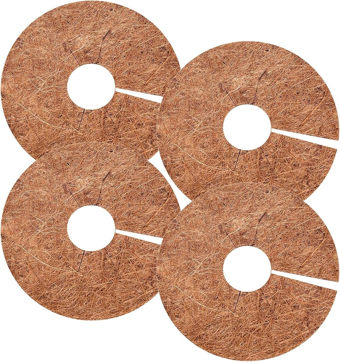 Coconut Mulch Schijven voor Planten, 4 Stuks, Bescherming tegen Vorst en Winter, Tuinieren, Plantbescherming, Aarde Bedekking, Potplanten Bescherming