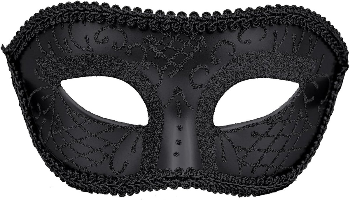 Retro Geverfd Patroon Halve Gezichtsmasker voor Halloween, Carnaval en Cosplay Feestaccessoires