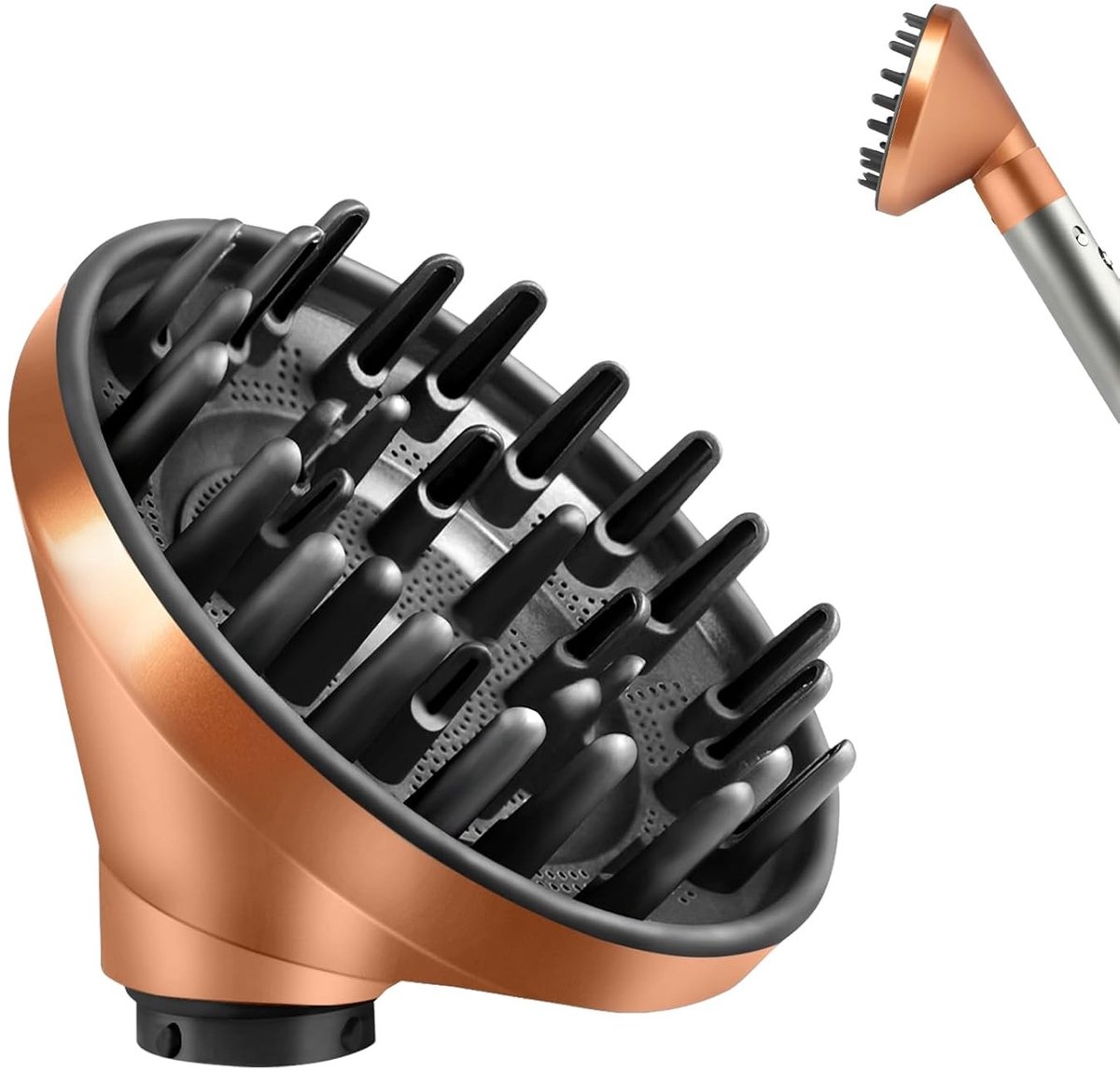 Accessoires Geschikt voor Dyson Airwrapper - Föhndiffuser, universele stylingkop - Diffusermondstuk voor krultang - Goud