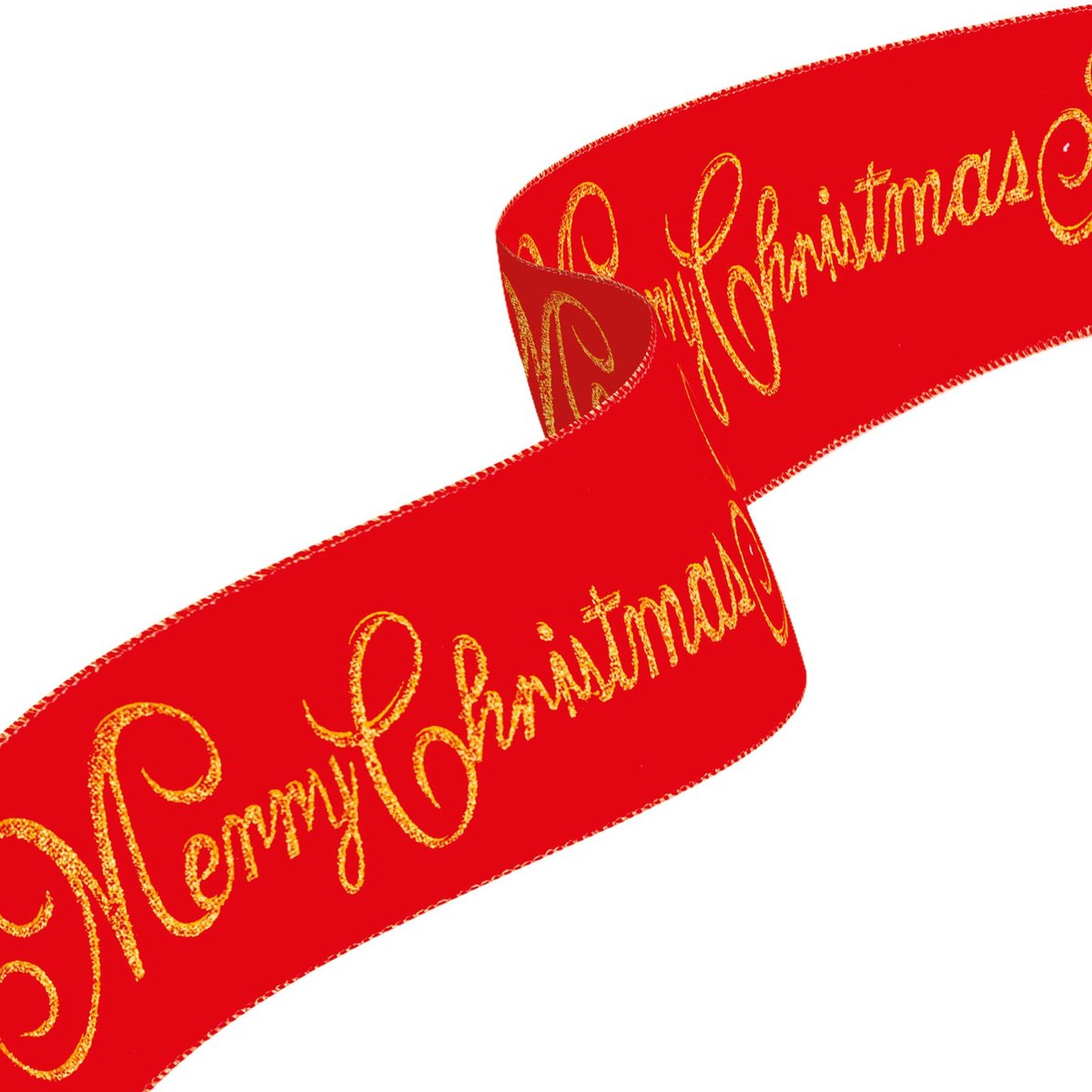 Kerstlint - rood - "Vrolijk Kerstfeest" - 60 x 8 cm 1 Stuks [58583]
