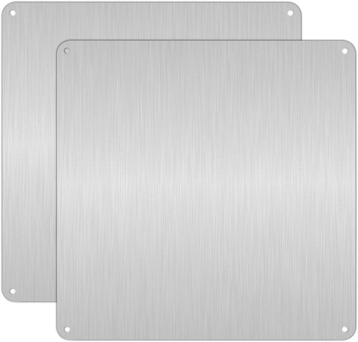 Aluminium bord 15x15cm - blanke sign - roestvrij en duurzaam - ideaal voor labelen en printen - ShopVlot