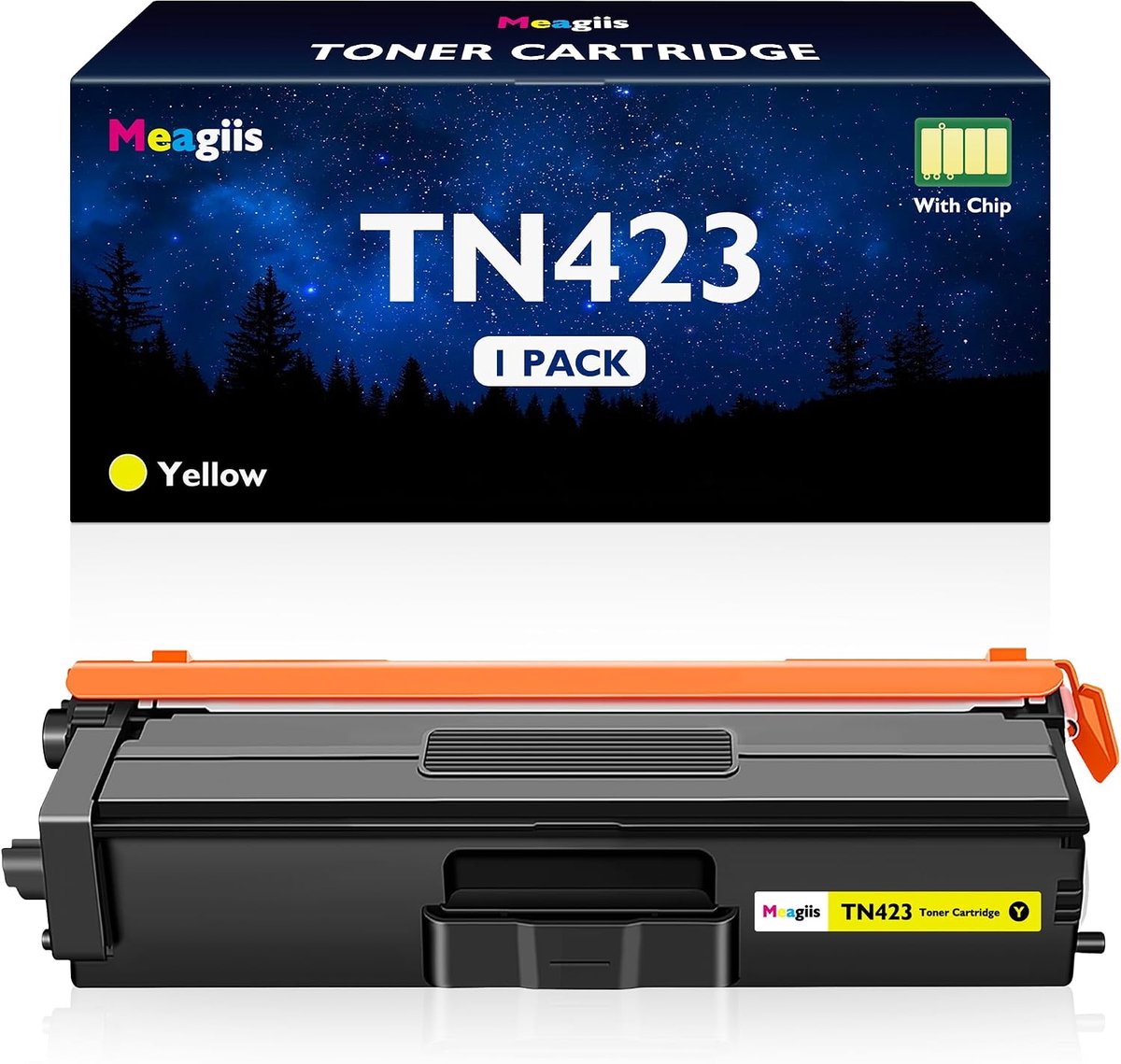 Tonercartridges TN423 Geel - Compatibel met Brother TN421 TN423 - Uitstekende afdrukkwaliteit - ShopVlot