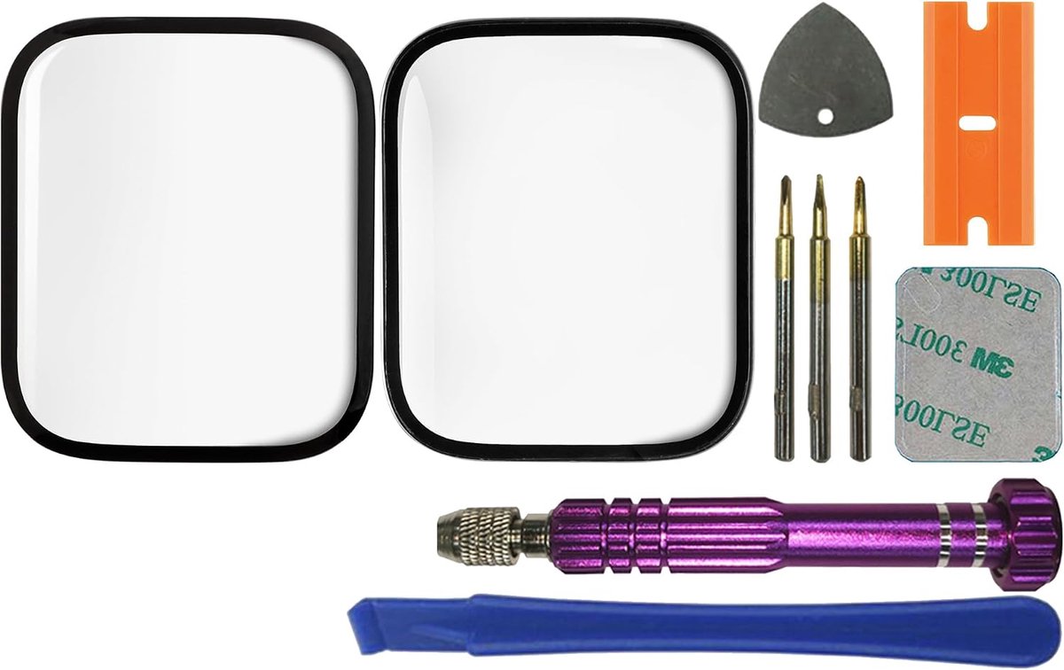 Vervangingsglas reparatieset voor Apple Watch 41 mm - Aluminium versie - Inclusief gereedschap - Eenvoudige installatie - ShopVlot
