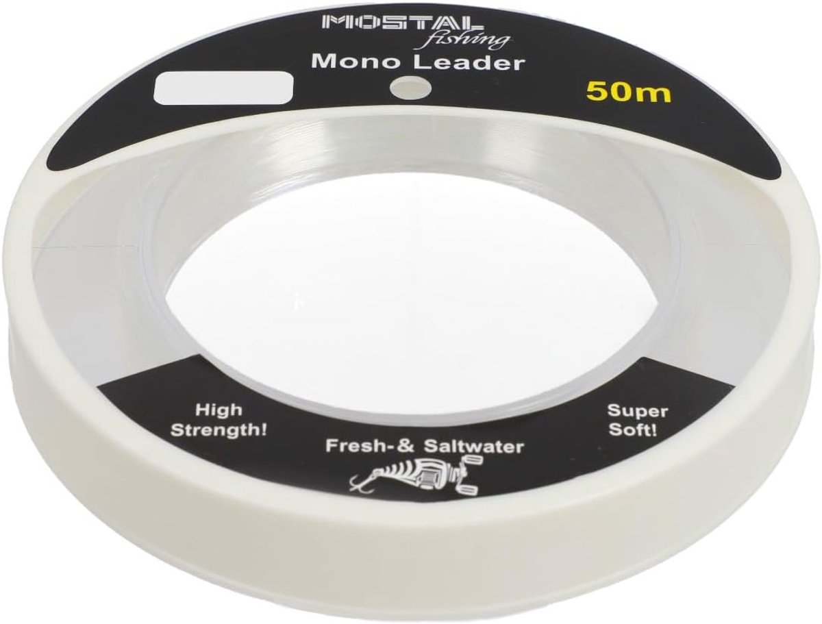 Mono leader 0.9 mm - 72 kg - 50 m spoel - sterk en duurzaam voor professioneel gebruik - ShopVlot