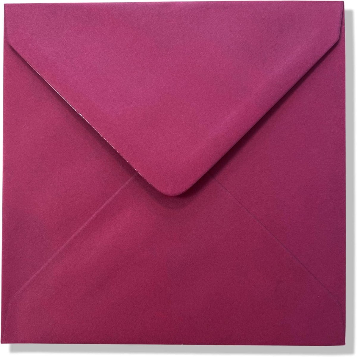 Vierkante enveloppen 14 x 14 cm - luxe burgundy - 110 g/m² - perfect voor bijzondere uitnodigingen - ShopVlot