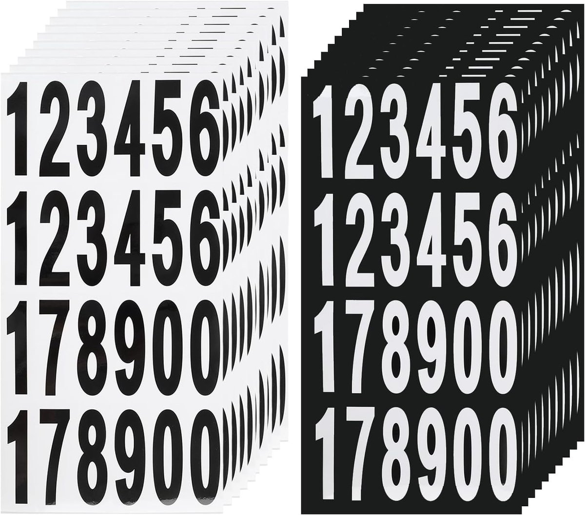 Nummerstickers 7,5 cm - weerbestendig zelfklevend - hoge zichtbaarheid - perfect voor brievenbus en huisnummers - ShopVlot