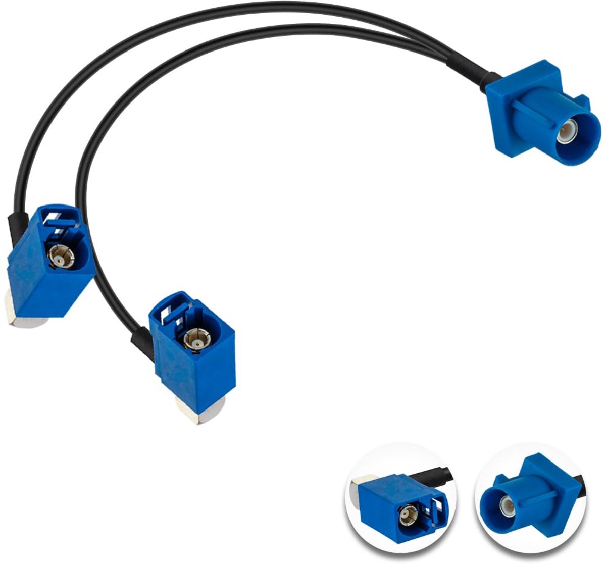 Fakra C splitter kabel 30CM - Y-Type coaxiaal - Dual female connector - Ideaal voor antennes - ShopVlot
