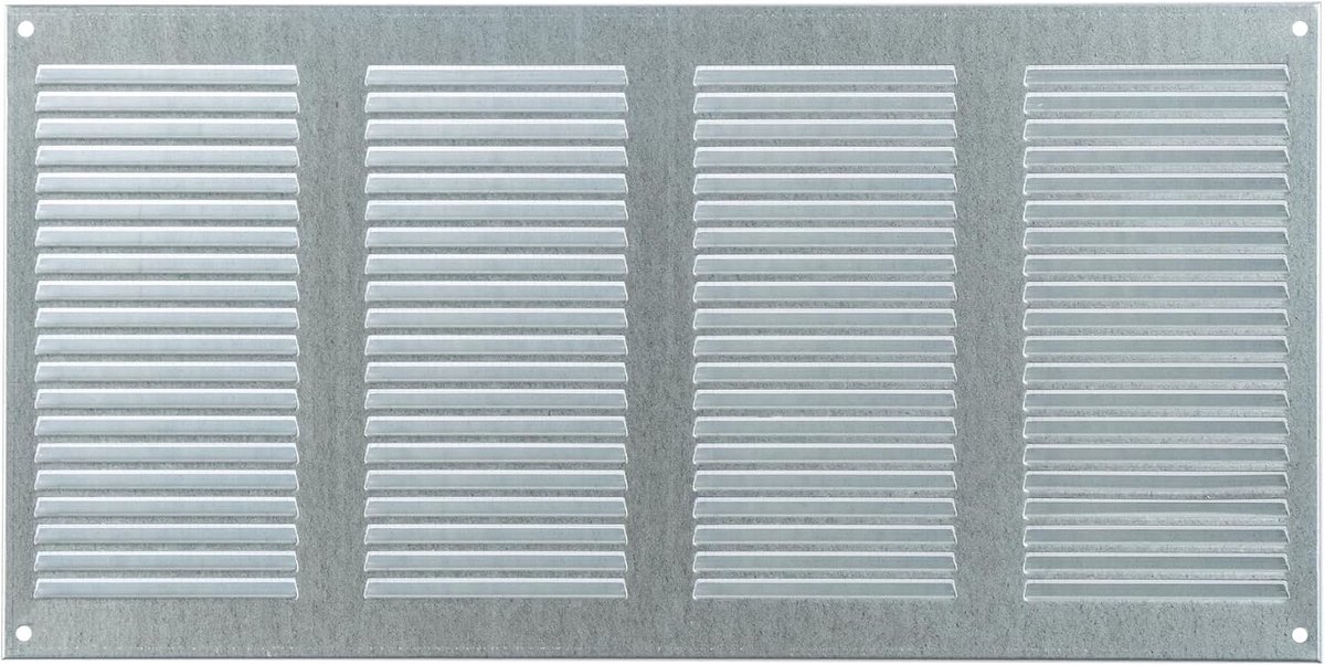Ventilatie grille 400 x 200 mm - gegalvaniseerd staal - bescherming tegen knaagdieren - snel te monteren - ShopVlot
