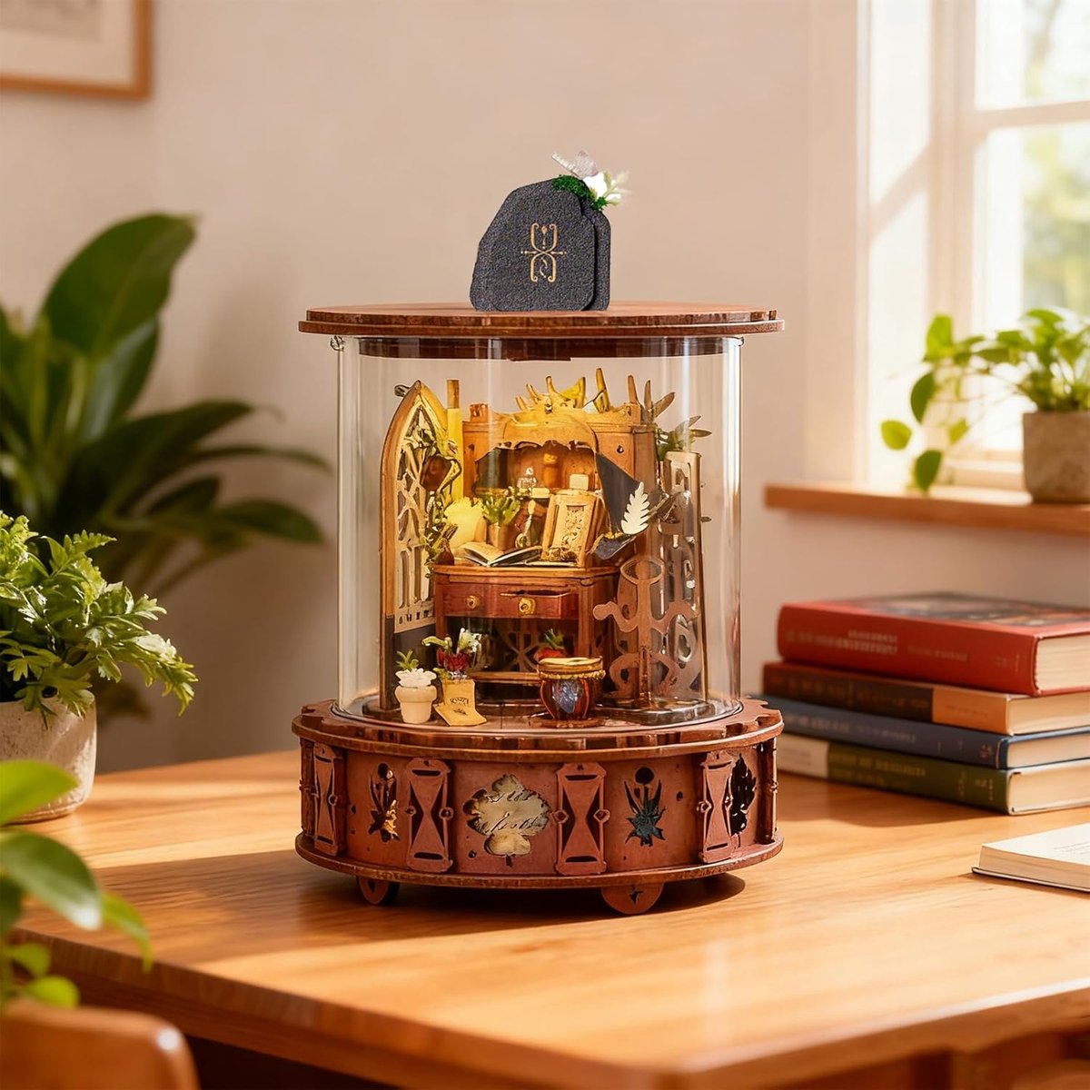 Book Nook Kit DIY Dollhouse 3D Puzzle - Treasure Plant Pavilion - Zonder Lijm of Batterijen - ShopVlot