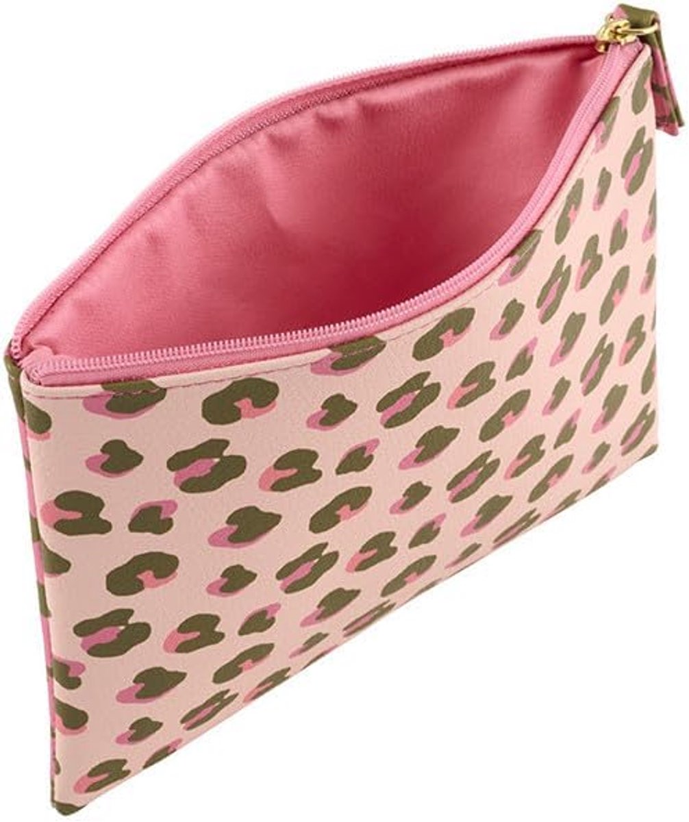Pennenzak 20 x 14.5 cm - roze bloemen - vrolijk design - ideaal voor school en kantoor - ShopVlot