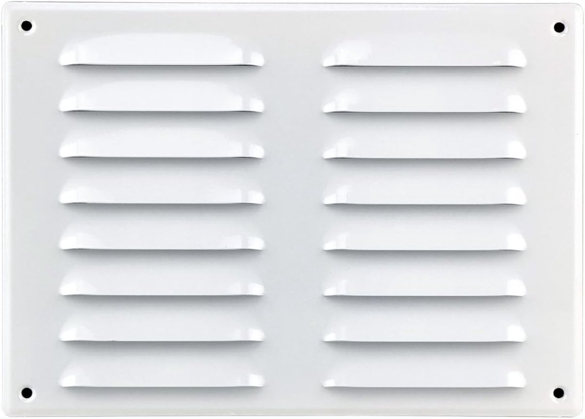 Ventilatierooster 260 x 190 mm - metalen afvoerrooster - met knaagdierbescherming - geschikt voor binnen en buiten - ShopVlot