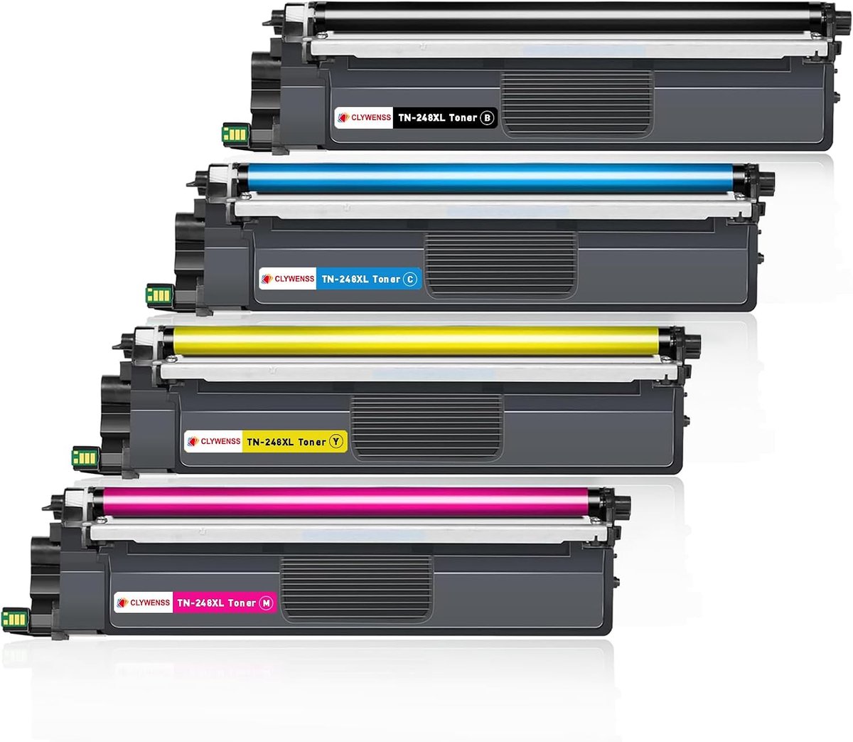 Toner TN248XL - Compatibel met Brother TN248 - Pack van 4 - Hoogwaardige afdrukkwaliteit - ShopVlot