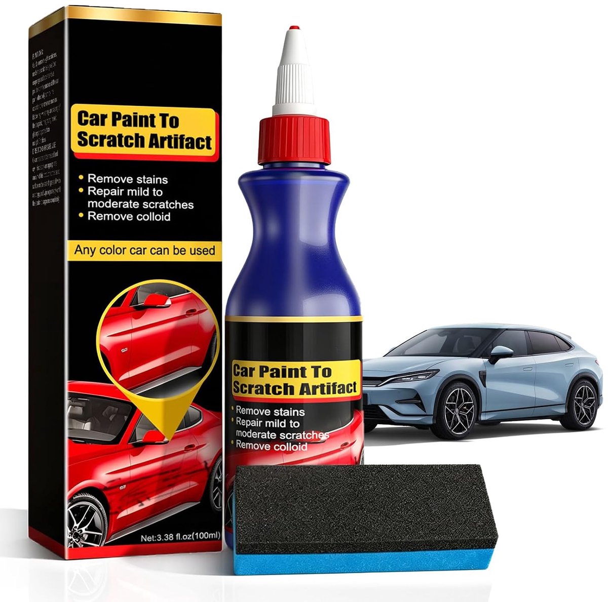 Auto krasverwijderaar set 100ml - effectief kras verwijderen - polijstmiddel voor glans herstellen - ShopVlot