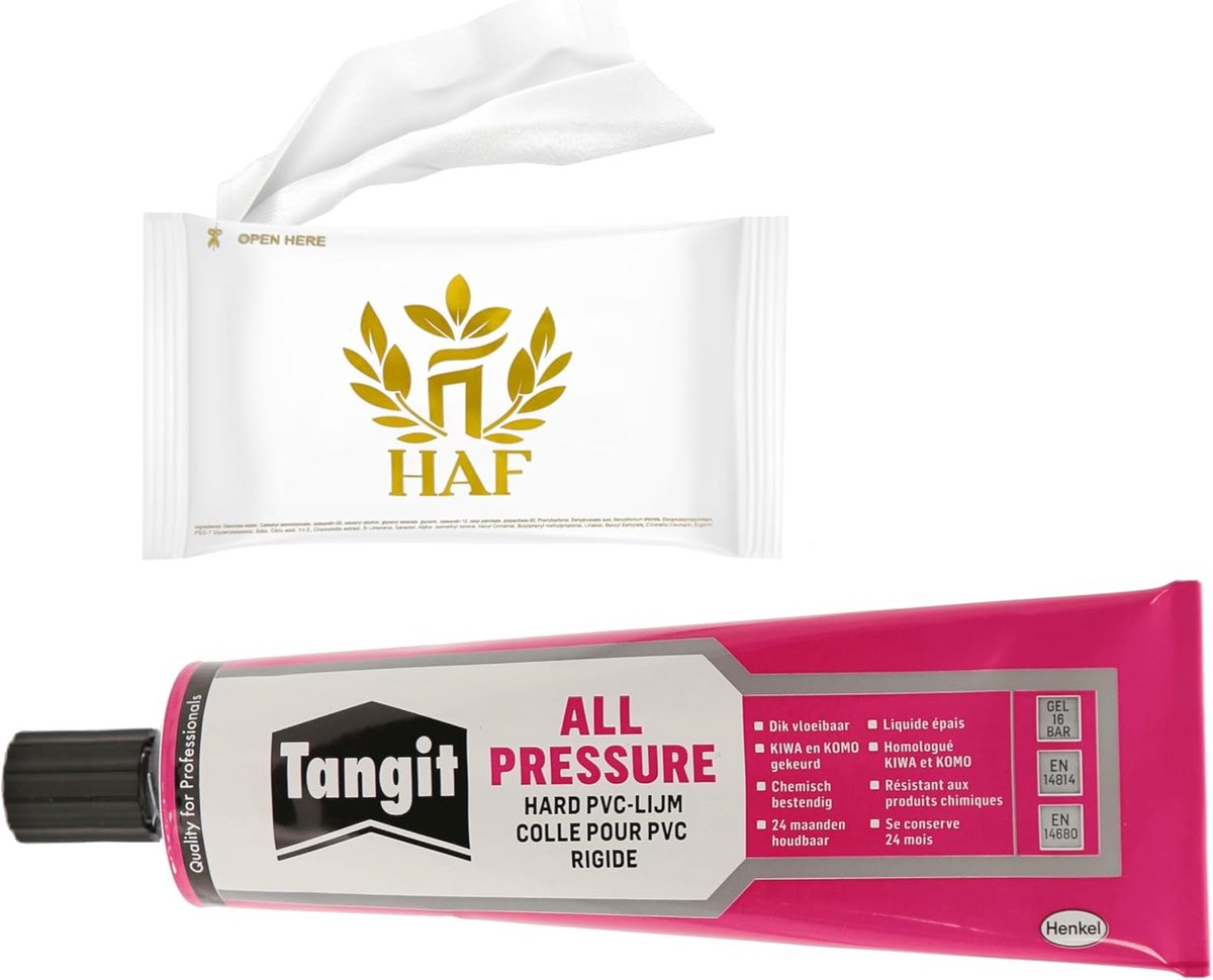 PVC-U/C/ABS cleaner & primer 125ml - PVC-U lijm 125g - voor stevige verbindingen - eenvoudig in gebruik - ShopVlot