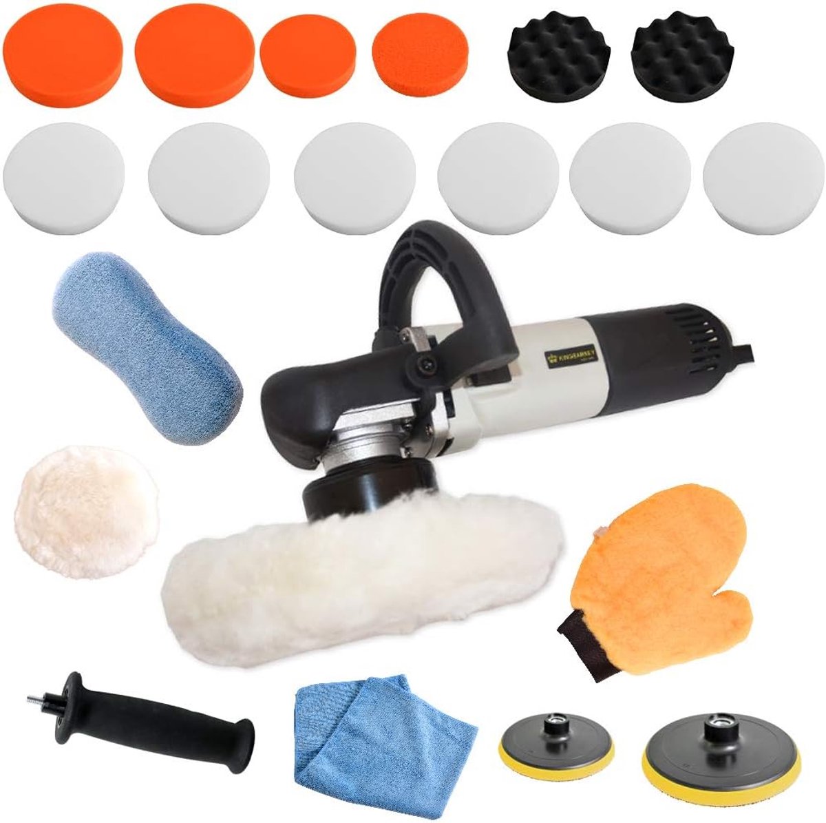 Eccentrische polijstmachine 710 Watt - XL profiset met 26 accessoires - Ideaal voor autopoetsen - ShopVlot