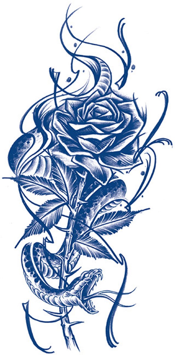 Tijdelijke tattoo Thorned Bloom 2 weken