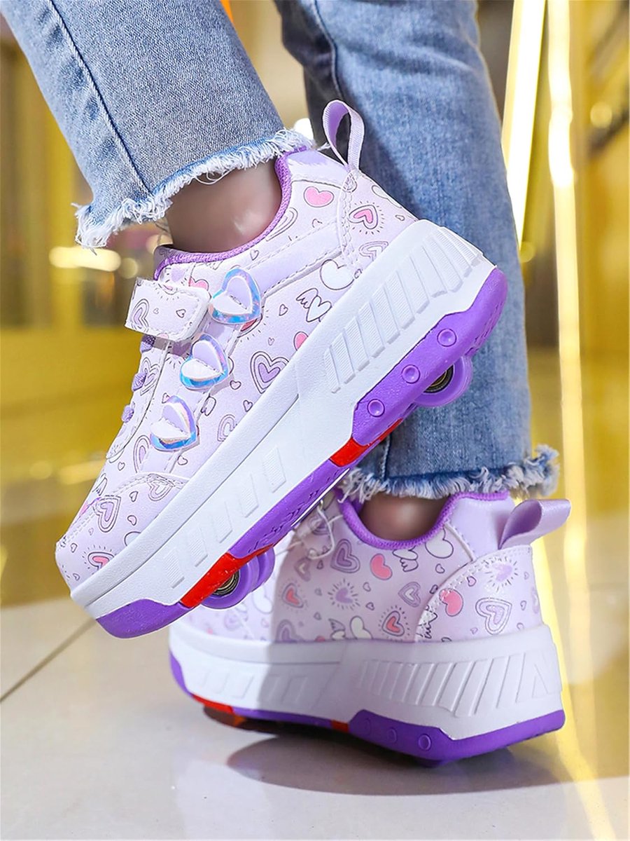 Roller Skates voor Kinderen - Verstelbare Sneakers - 4 Wielen - Perfect voor Buiten Spelen - SnelShoppen