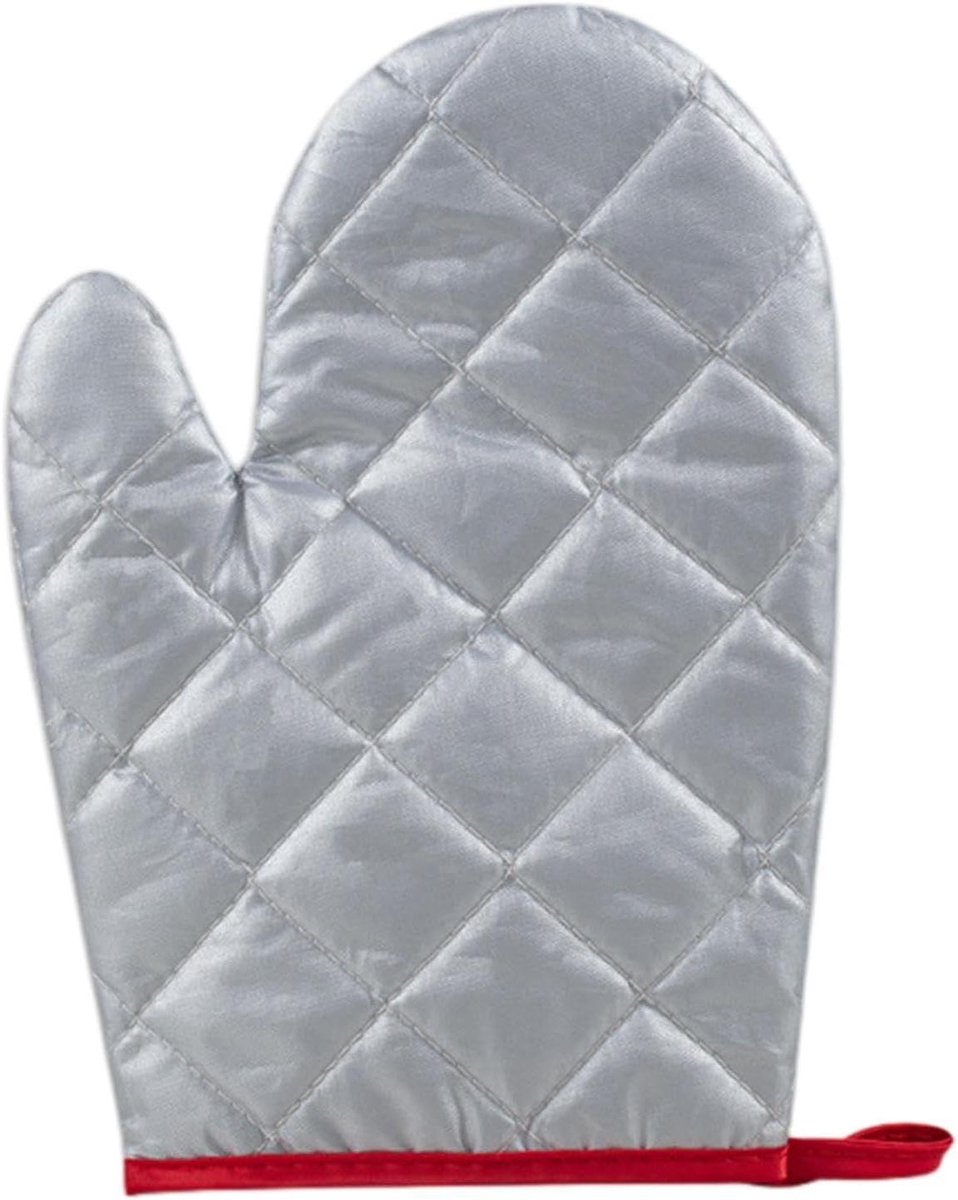 Strijkhandschoen - Anti-stoomhandschoen Hittebestendig - Stoomstrijken - Drievoudige Isolatie - 23 x 15 cm - Zilver